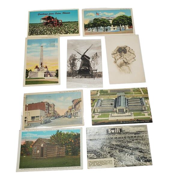 17 Chicago Postcard Lot Monument Edgewater Hotel Field Building Variety - Picture 2 of 10